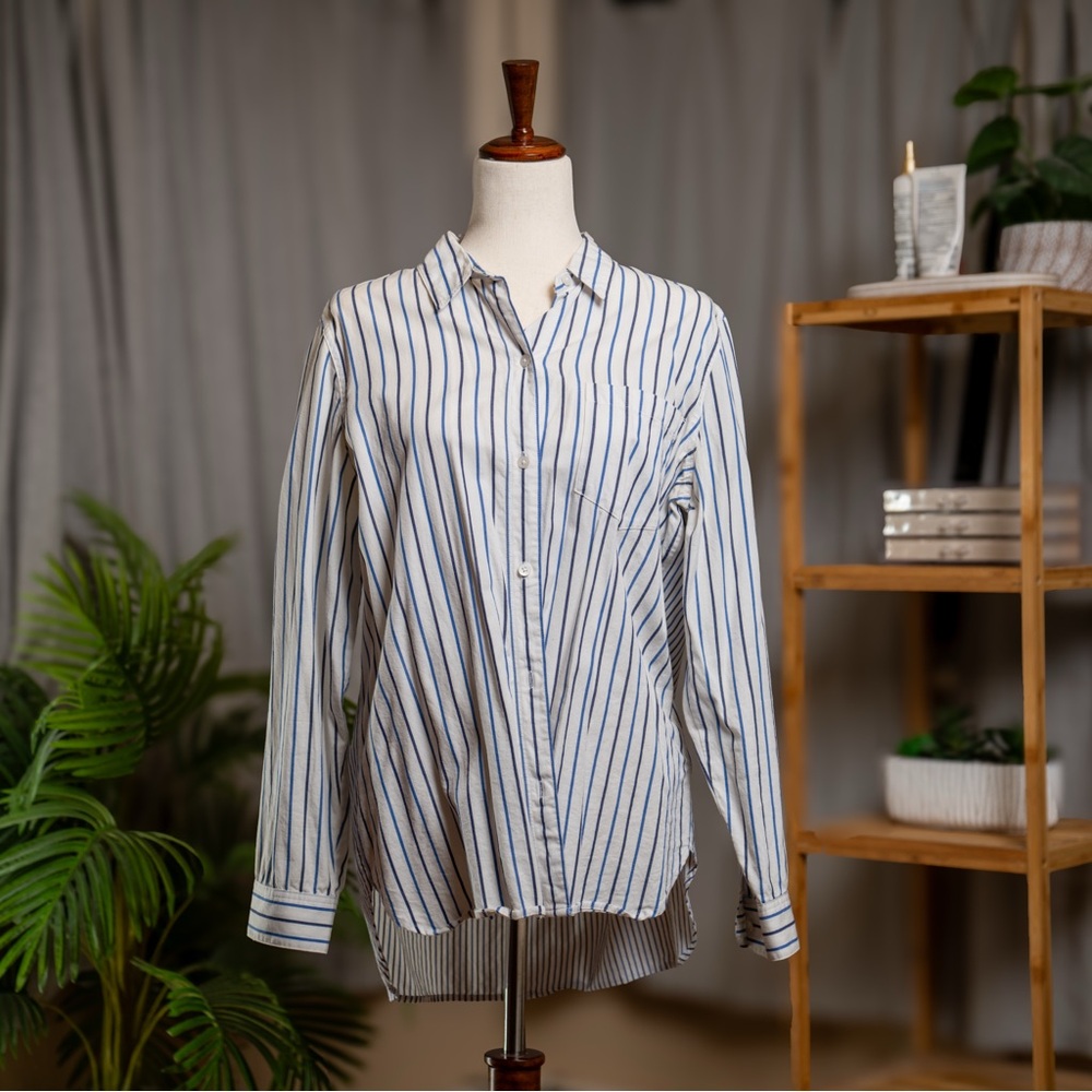 Madewell Blue Striped Shirt